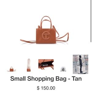 Telfar tan small shopping bag NWOT
